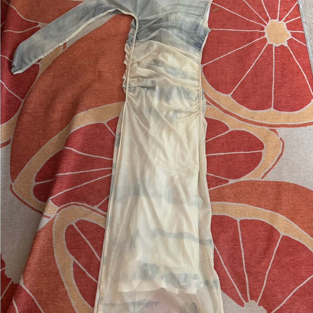 Sheer Long Sleeve Maxi Dress